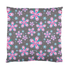 Seamless Pattern Flowers Pink Standard Cushion Case (one Side) by Pakrebo