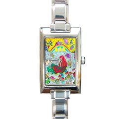 Supersonic Key West Gypsy Blast Rectangle Italian Charm Watch by chellerayartisans