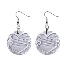 Circle Music Mini Button Earrings