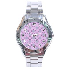 Circumference Point Pink Stainless Steel Analogue Watch