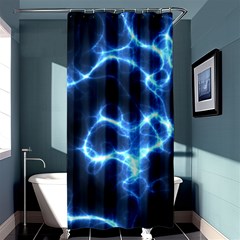 Electricity Blue Brightness Shower Curtain 36  X 72  (stall) 