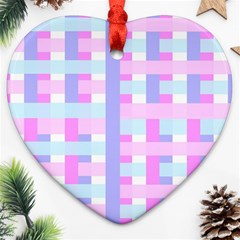 Gingham Nurserybaby Heart Ornament (two Sides)