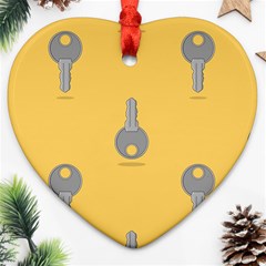 Key Heart Ornament (two Sides)