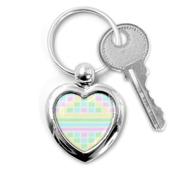 Geometric Pastel Key Chain (heart) by Bajindul