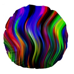 Lines Swinging Plasma Cross Large 18  Premium Flano Round Cushions by Bajindul