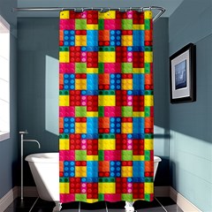 Lego Background Shower Curtain 36  X 72  (stall) 