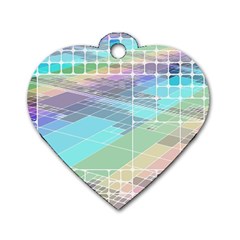 Abstract Lines Perspective Plan Dog Tag Heart (two Sides) by Pakrebo