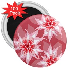 Flower Leaf Nature Flora Floral 3  Magnets (100 Pack) by Pakrebo