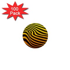 Wave Line Curve Abstract 1  Mini Magnets (100 Pack)  by HermanTelo