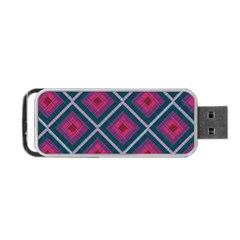 Purple Textile And Fabric Pattern Portable Usb Flash (one Side) by Pakrebo