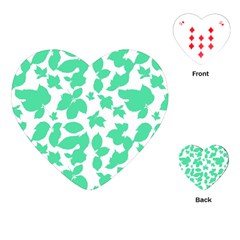 Botanical Motif Print Pattern Playing Cards Single Design (heart) by dflcprintsclothing