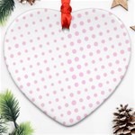 Polka Dot Summer Heart Ornament (Two Sides) Back