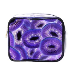 Sliced Kiwi Fruits Purple Mini Toiletries Bag (one Side) by Pakrebo