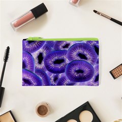 Sliced Kiwi Fruits Purple Cosmetic Bag (xs) by Pakrebo