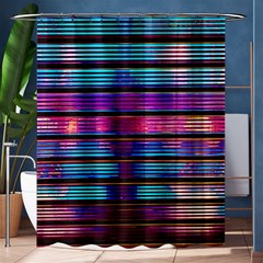 Blue And Pink Wallpaper Shower Curtain 60  X 72  (medium)  by Pakrebo