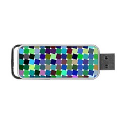 Geometric Background Colorful Portable Usb Flash (two Sides)