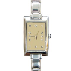 Cream Rectangle Italian Charm Watch by designsbyamerianna