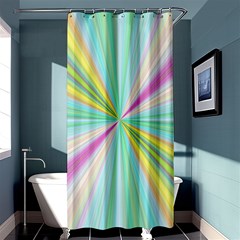 Background Burst Abstract Color Shower Curtain 36  X 72  (stall) 