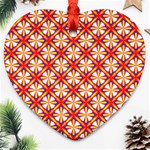 Hexagon Polygon Colorful Prismatic Heart Ornament (Two Sides) Back