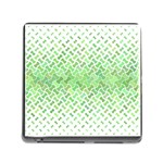 Green Pattern Curved Puzzle Memory Card Reader (Square 5 Slot) Front