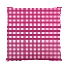 Gingham Plaid Fabric Pattern Pink Standard Cushion Case (one Side) by HermanTelo