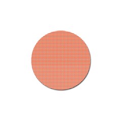 Gingham Plaid Fabric Pattern Red Golf Ball Marker (4 Pack) by HermanTelo