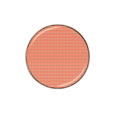 Gingham Plaid Fabric Pattern Red Hat Clip Ball Marker (4 Pack) by HermanTelo