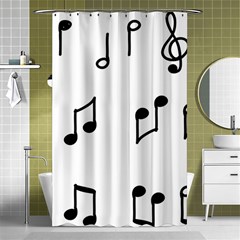 Piano Notes Music Shower Curtain 48  X 72  (small) 