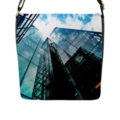 Architectural Design Architecture Building Business Flap Closure Messenger Bag (l) by Pakrebo