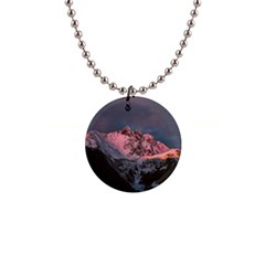 Snowy Summit 1  Button Necklace by Pakrebo