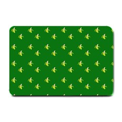 Peeled Banana On Green Small Doormat  by snowwhitegirl