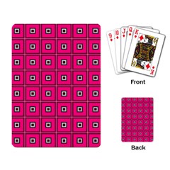 Pink Pattern Squares Playing Cards Single Design (rectangle)