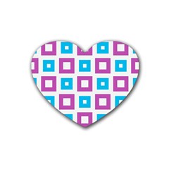 Pattern Plaid Heart Coaster (4 Pack)  by HermanTelo