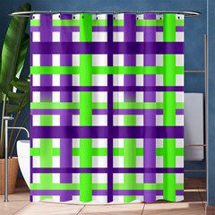 Plaid Waffle Gingham Shower Curtain 60  X 72  (medium) 