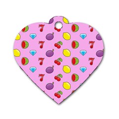 Slot Machine Wallpaper Dog Tag Heart (one Side)