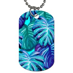 Leaves Tropical Palma Jungle Dog Tag (two Sides) by Simbadda