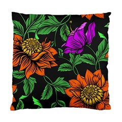 Floral Background Drawing Standard Cushion Case (two Sides)