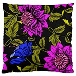 Botany Floral Flower Plant Petals Standard Flano Cushion Case (Two Sides) Back