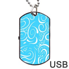 Scribble Reason Design Pattern Dog Tag Usb Flash (one Side) by Simbadda