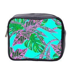 Painting Oil Leaves Reason Pattern Mini Toiletries Bag (two Sides) by Simbadda