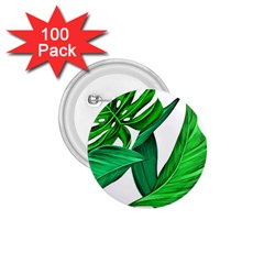 Leaves Tropical Monstera Summer 1 75  Buttons (100 Pack)  by Simbadda