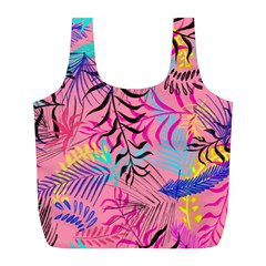 Illustration Reason Leaves Design Full Print Recycle Bag (l) by Simbadda