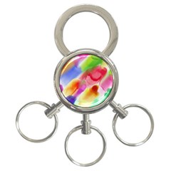 Colorful Watercolors                    3-ring Key Chain by LalyLauraFLM