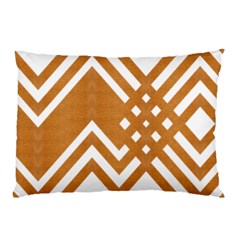 Wood Zigzag Texture Pillow Case (two Sides) by Bajindul