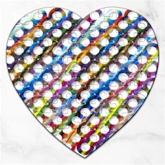 Rings Geometric Circles Random Jigsaw Puzzle (heart) by HermanTelo