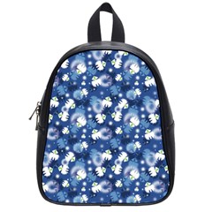 White Flowers Summer Plant School Bag (small)