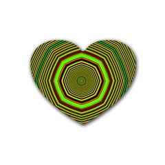 Fractal Artwork Idea Allegory Rubber Coaster (heart)  by Sudhe