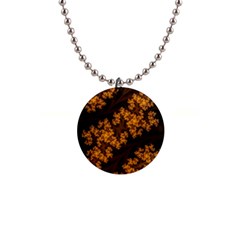 Abstract Fractal Pattern Artwork Flora 1  Button Necklace