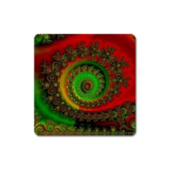 Abstract Fractal Pattern Artwork Art Square Magnet by Sudhe