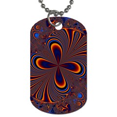 Abstract Fractal Background Pattern Dog Tag (two Sides)